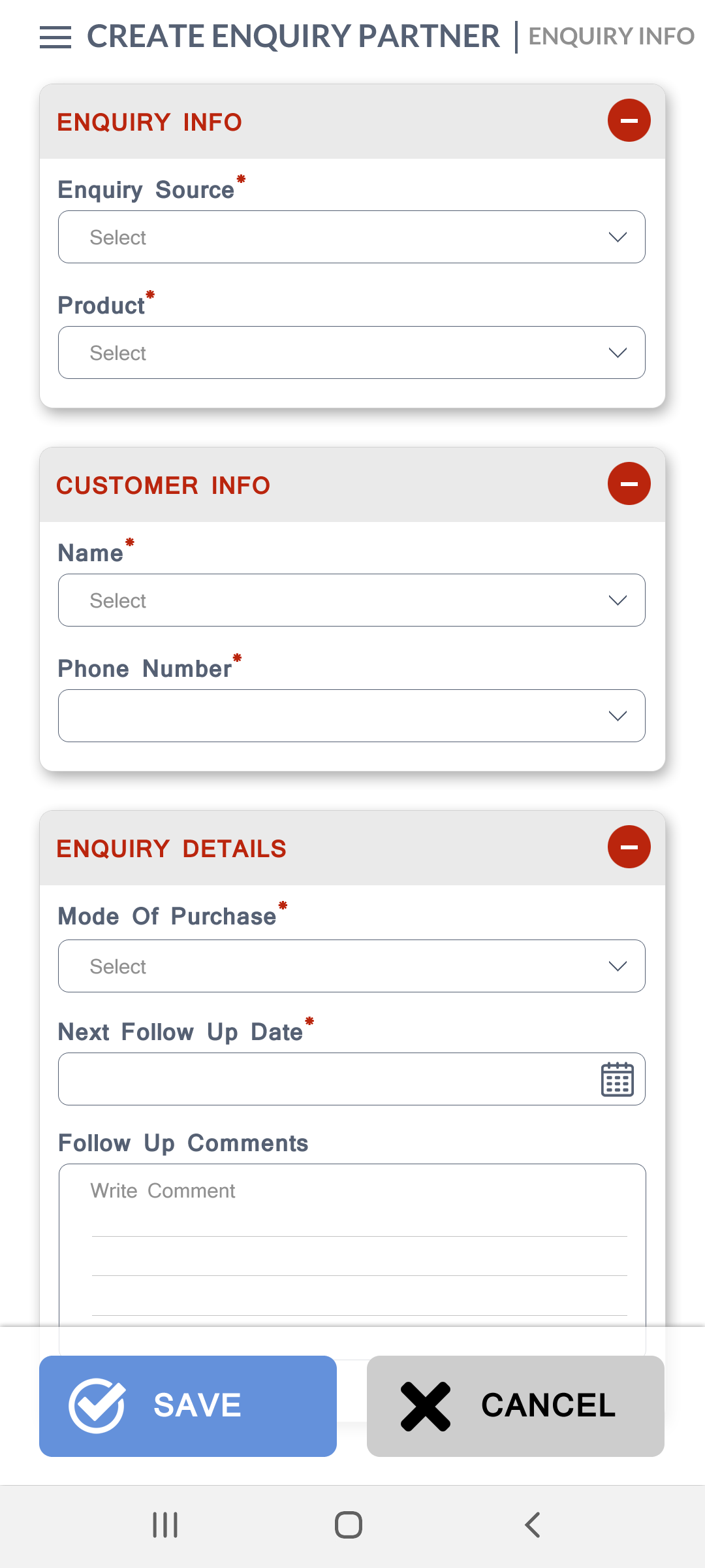 Enquiry management system and eCatalogue to order Assemblies and Parts.