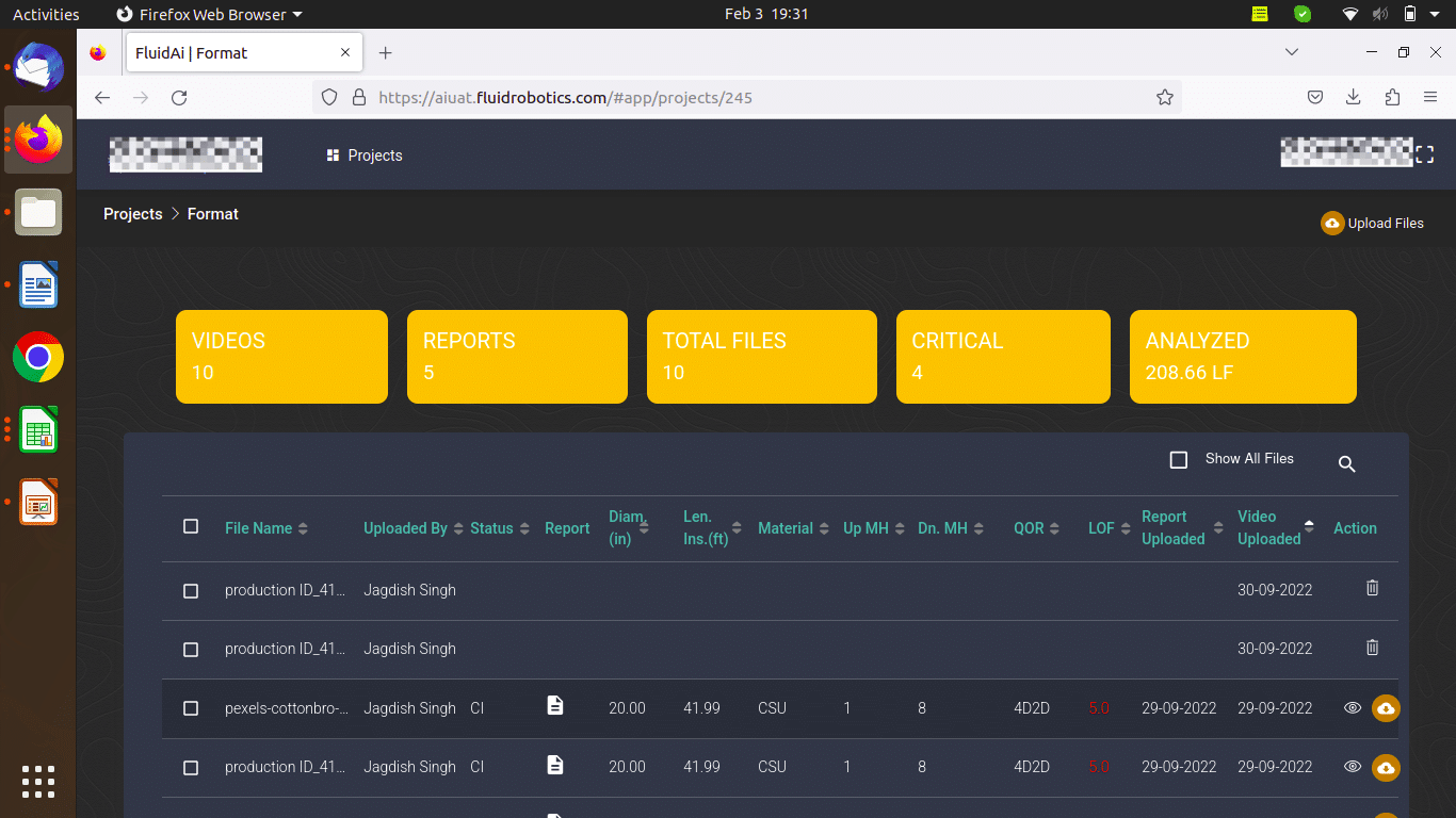 AI Based Wastewater pipeline Monitoring Platform