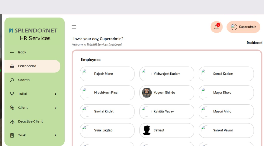 HR Services Full Stack Development